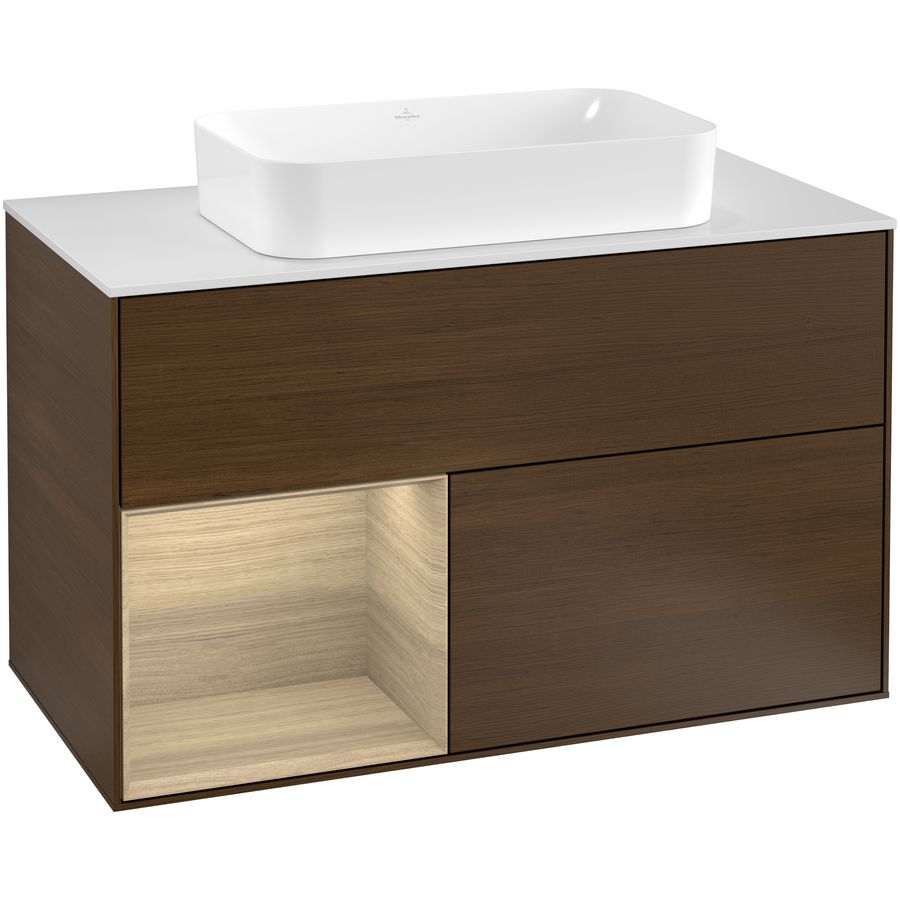 Wastafelonderkast Finion 1000x603x501mm W.Veneer F241PCGN