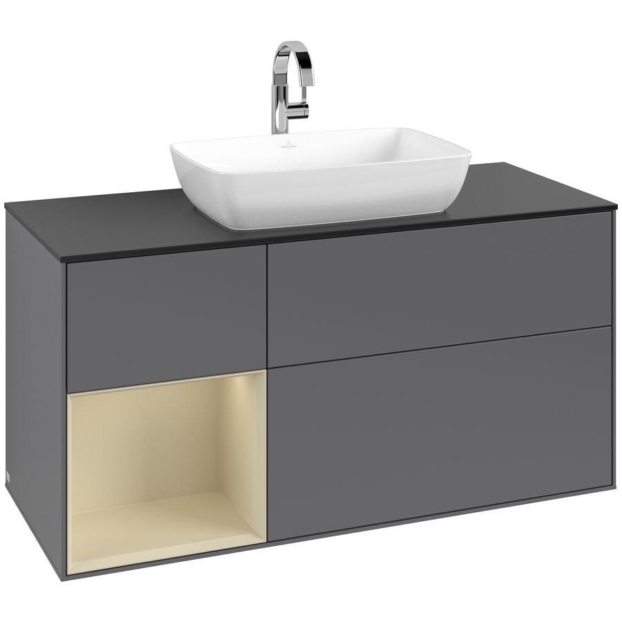 Wastafelonderkast Finion 1200x603x501mm Antr. Matt Lacquer G822HJGK