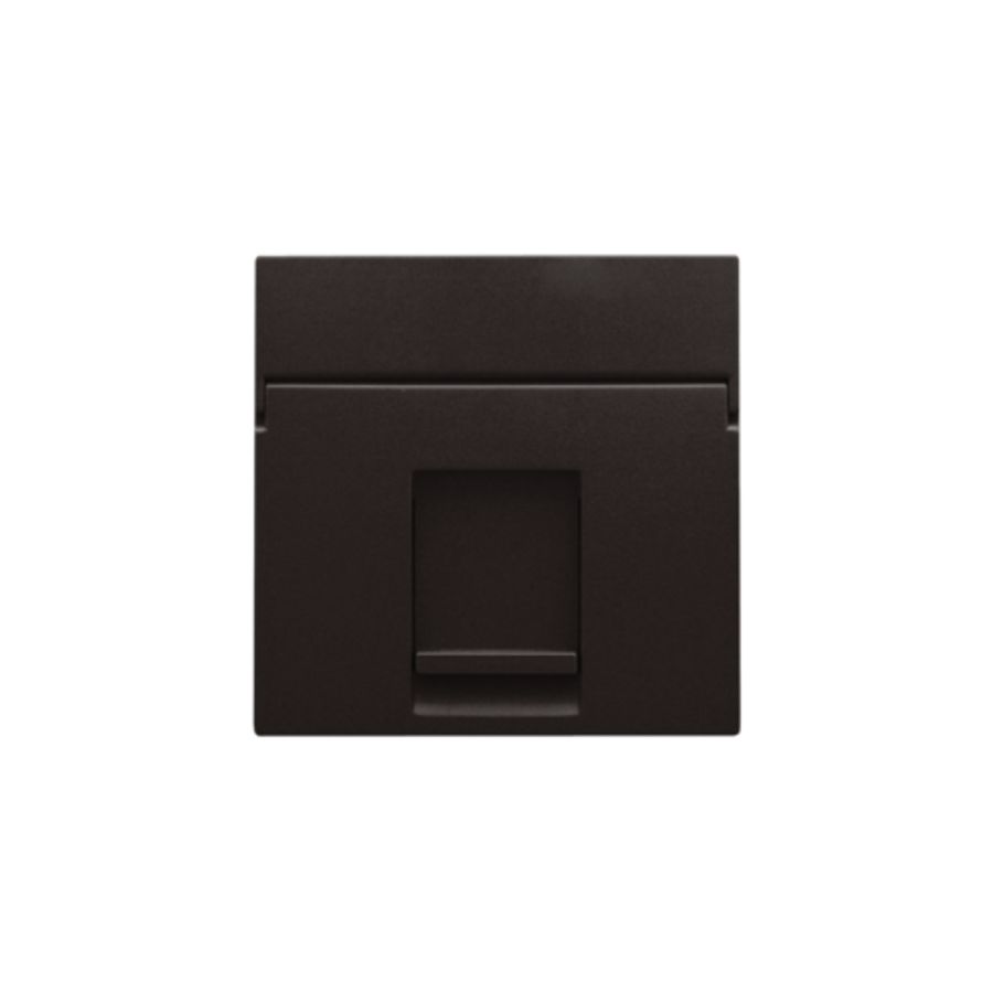 Centraalplaat data 1x RJ dark brown
