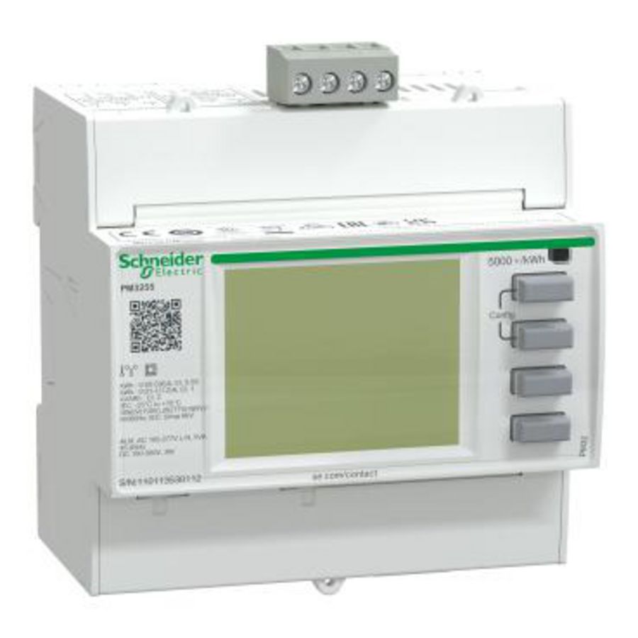 Energiemeter 1-15 Harm. 512kB 2xDI/DO RS Powerlogic PM3255