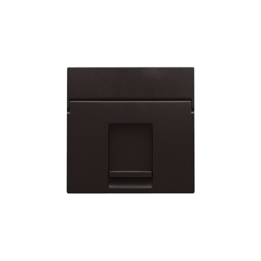 Centraalplaat data 1x RJ dark brown