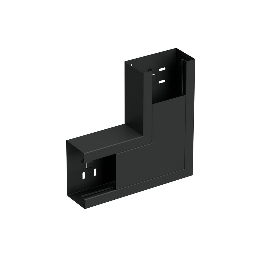 Verticaal hoekstuk wandgoot +D LSU-120/65 WGX zwart RAL9017