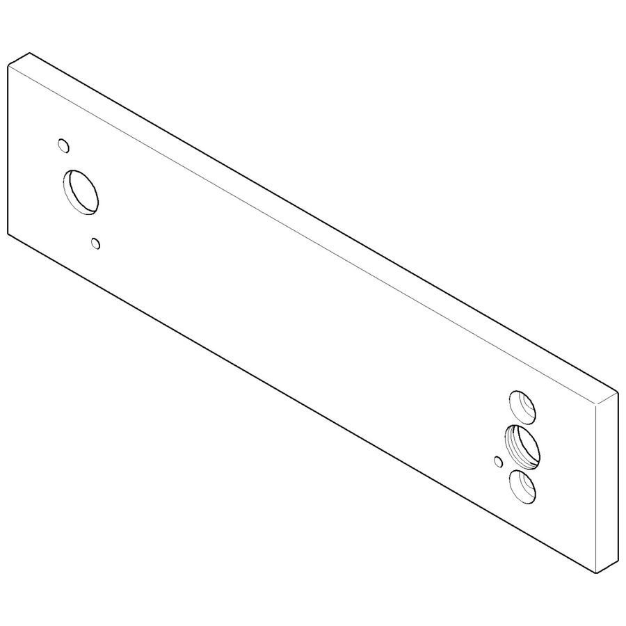 Rozet v. douchegarn 240x60x9mm Champagne gebors. (22kt Goud)