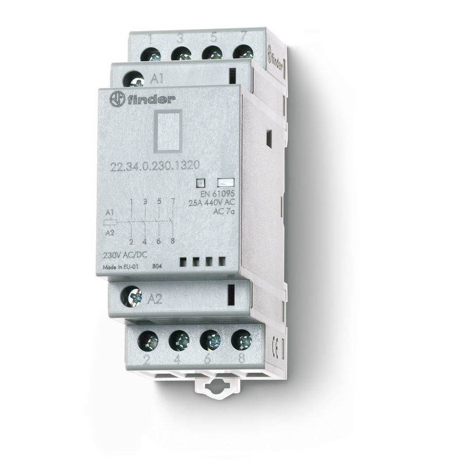 Magneetschakelaar 2 maakcontacten 2 verbreekcont. 25A 60V DC