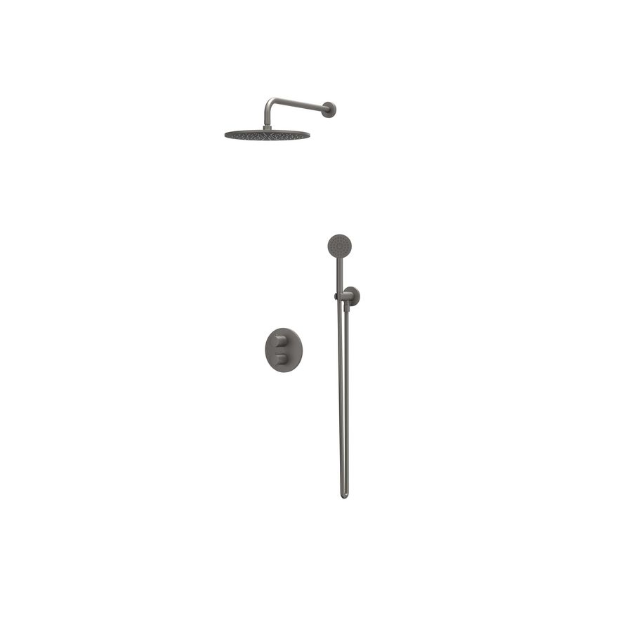 Afbouwdeel regendouche IVY combiset Bond 2 inbouwthermostaat houder gebor. metal black CSB2EXGMCFAA excl. inbouwbox