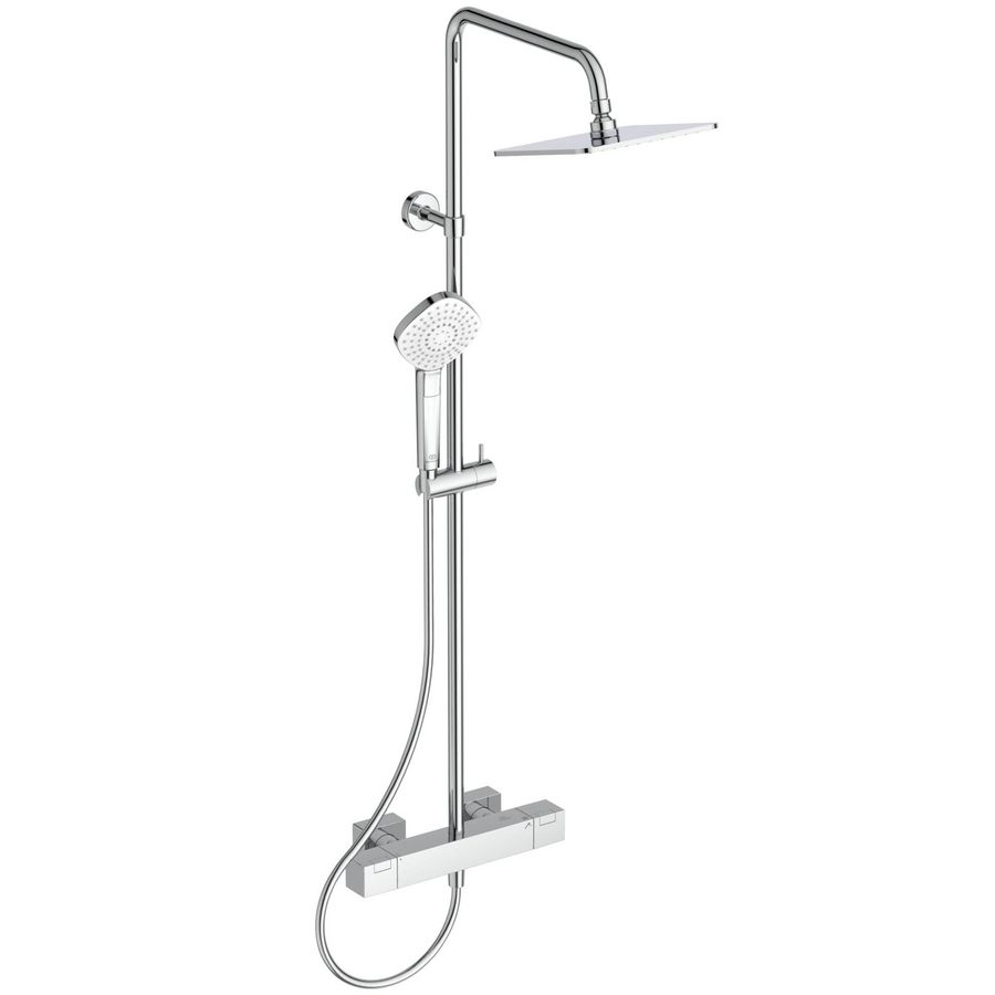 c100 douchesysteem hoofddouche 20x20cm douchetherm chroom A7540