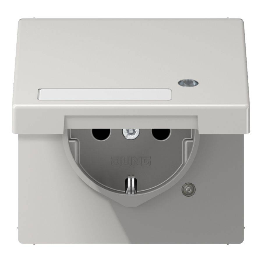 Wandcontactdoos li.gr klapd tekstvast&contr.l. LS990