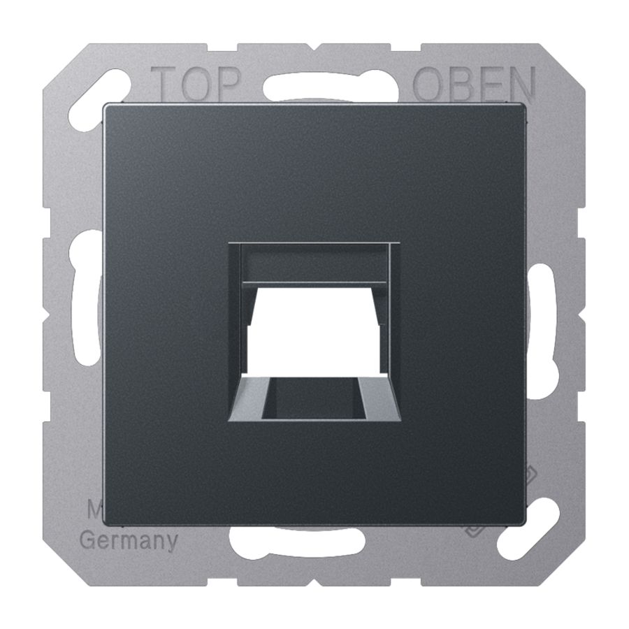 Afdekking A500 antrac.v.mod.jack 1-voudig