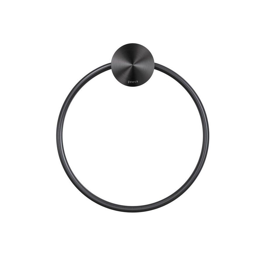 Handdoekring metal black OPAL