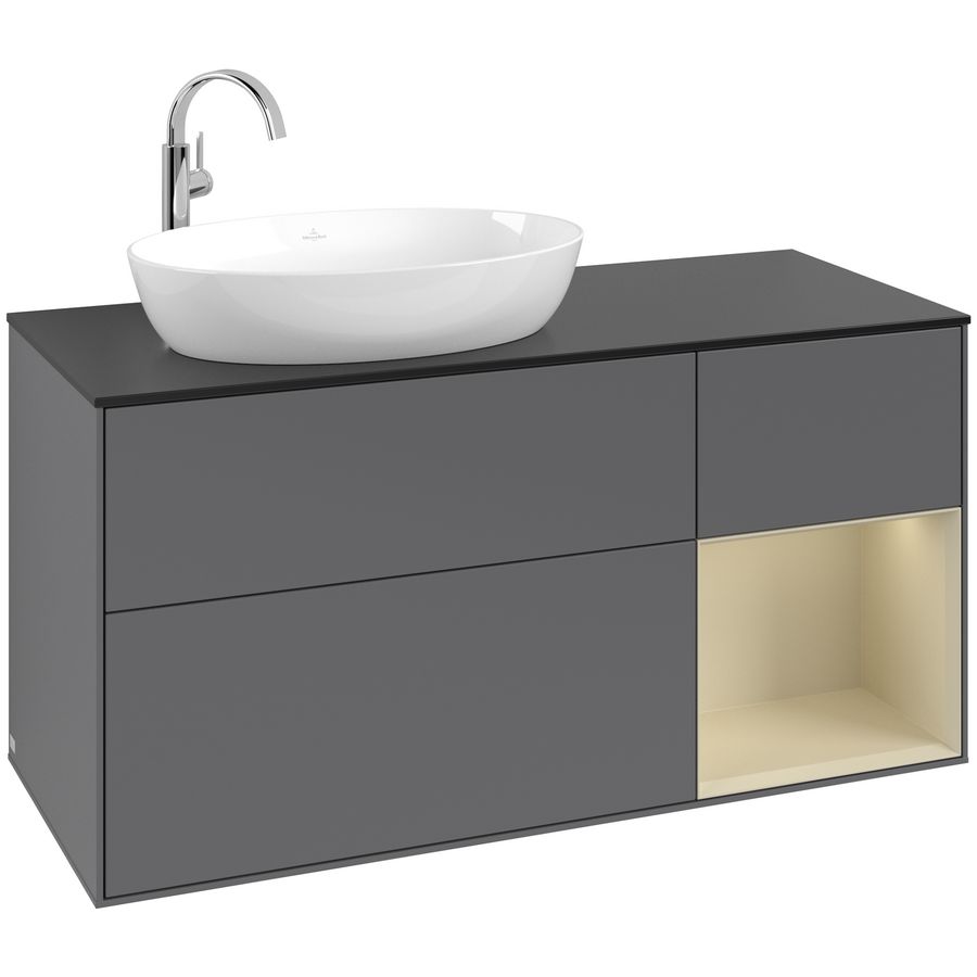 Wastafelonderkast Finion 1200x603x501mm Antr. Matt Lacquer G932HJGK