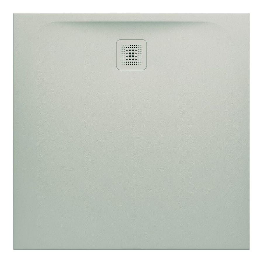 Douchevloer 1000x1000mm vierkant light grey Marbond composiet afvoer aan zijde