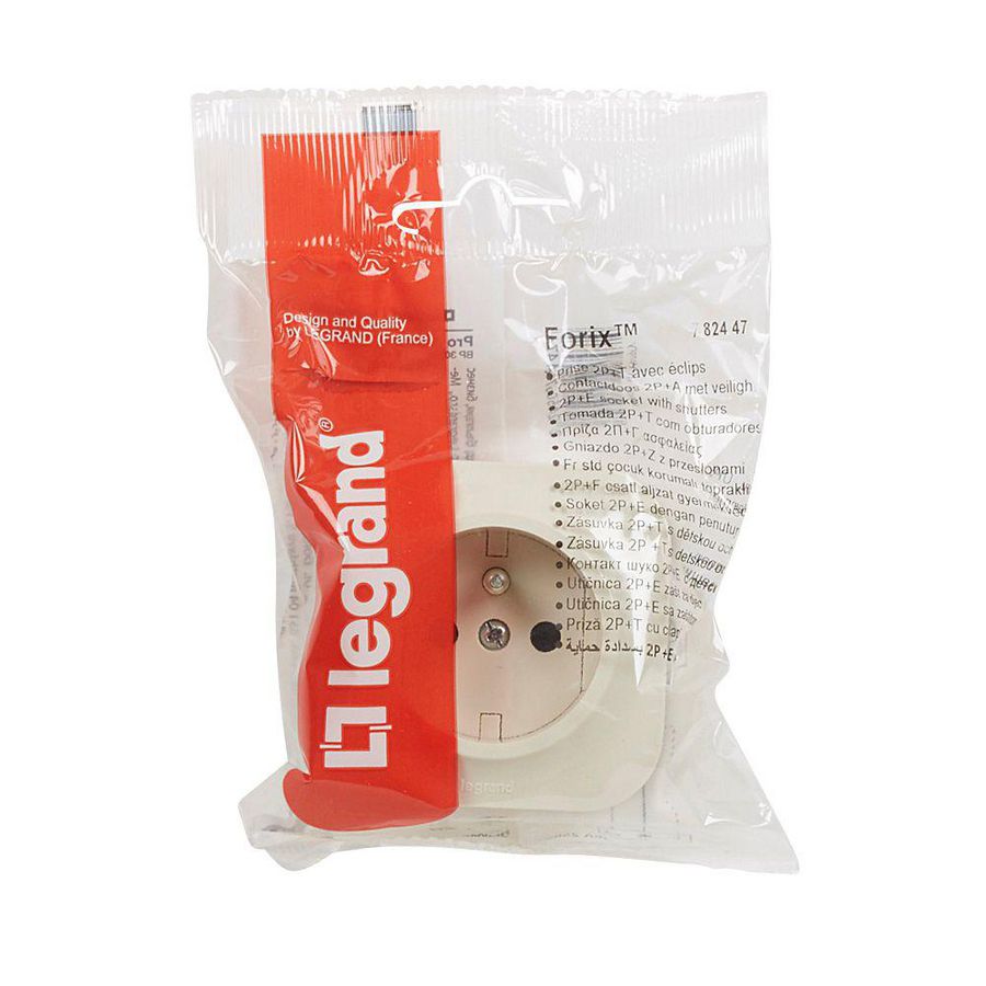 Wandcontactdoos 2P + A PA- creme met KV Forix