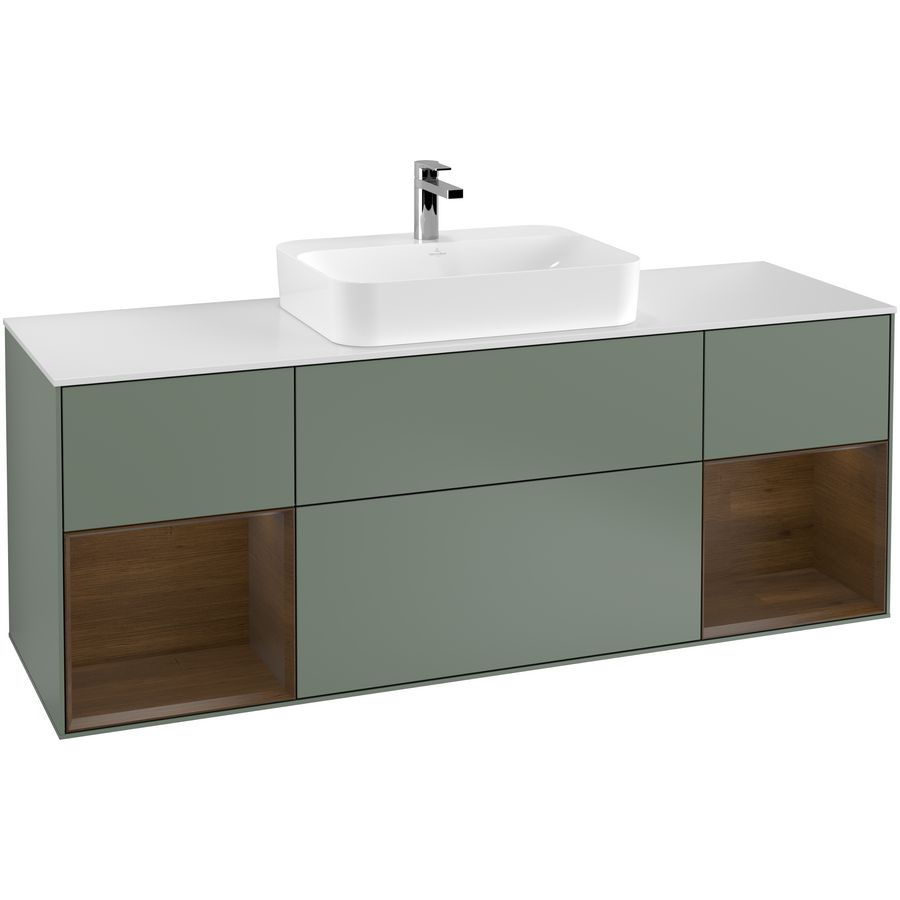 Wastafelonderkast Finion 1600x603x501mm Olive Matt Lacquer G451GNGM