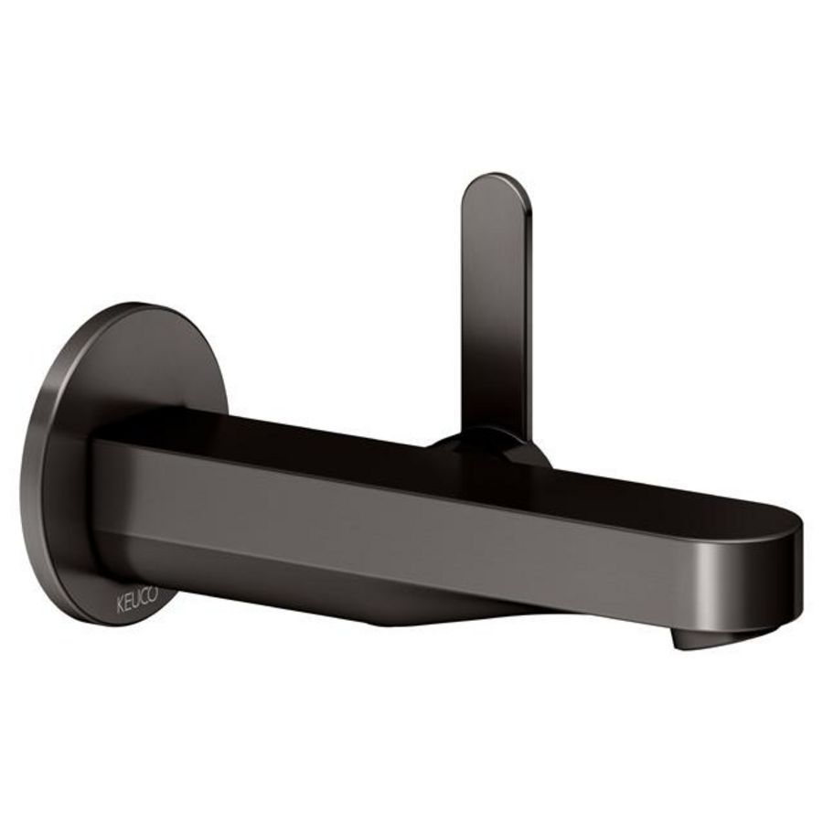 1-hendel wastafelmengkraan UP wandmont. rond 165mm/IXMO Flat titaanz