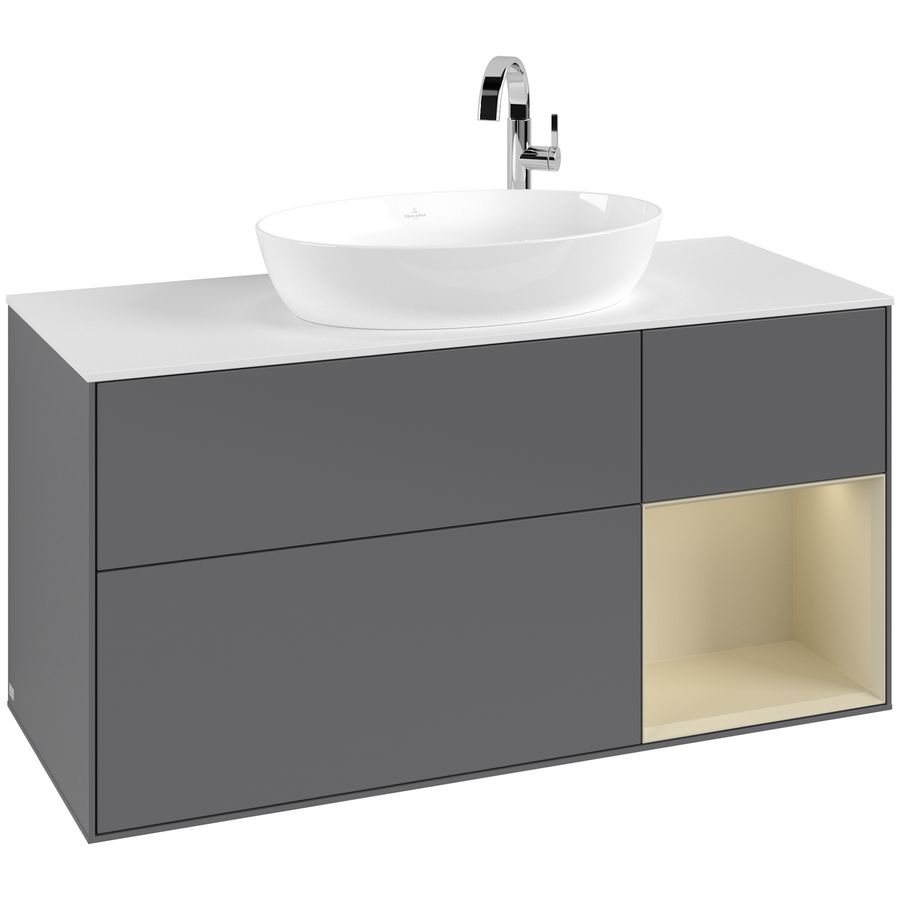 Wastafelonderkast Finion 1200x603x501mm Antr. Matt Lacquer G951HJGK