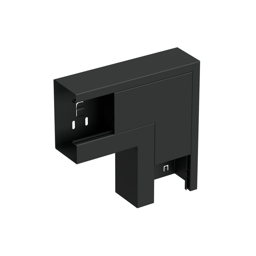Verticaal hoekstuk wandgoot +D LSN-130/72 WGX zwart RAL9017