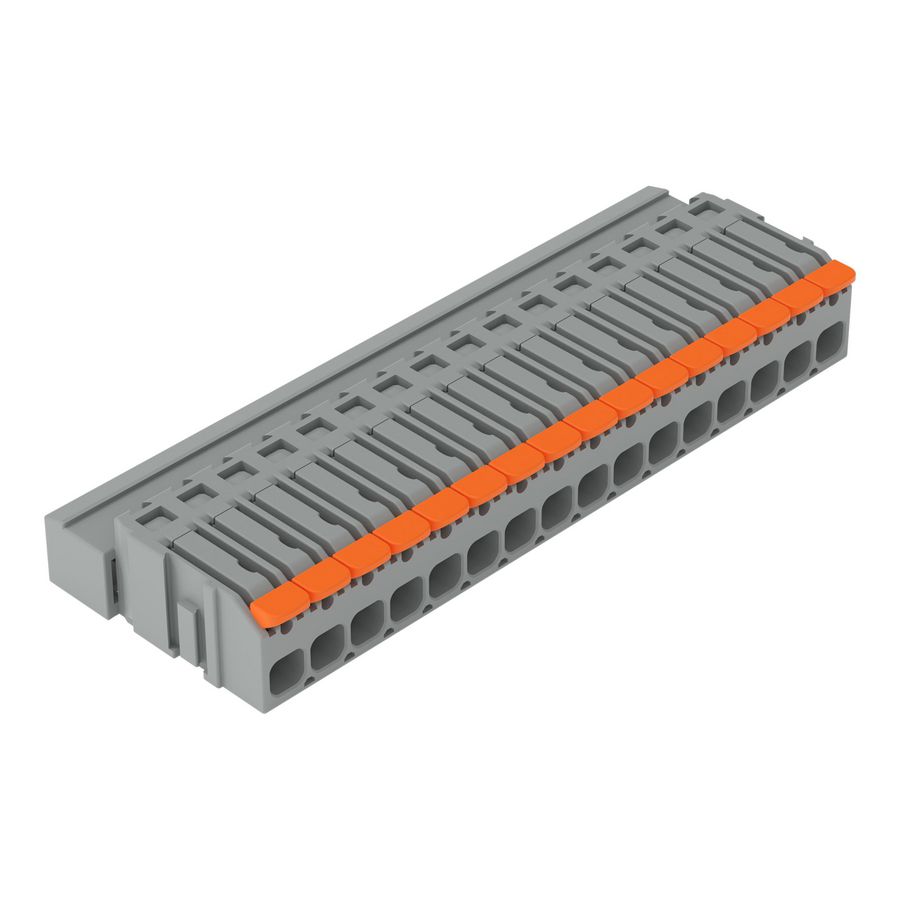 1-draads male steker Hendel Push-in CAGE CLAMP grijs VVE=25