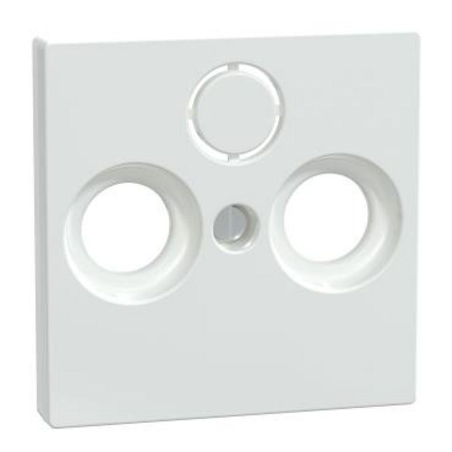 Centraalplaat CAI 2/3 openingen Actief wit Systeem M