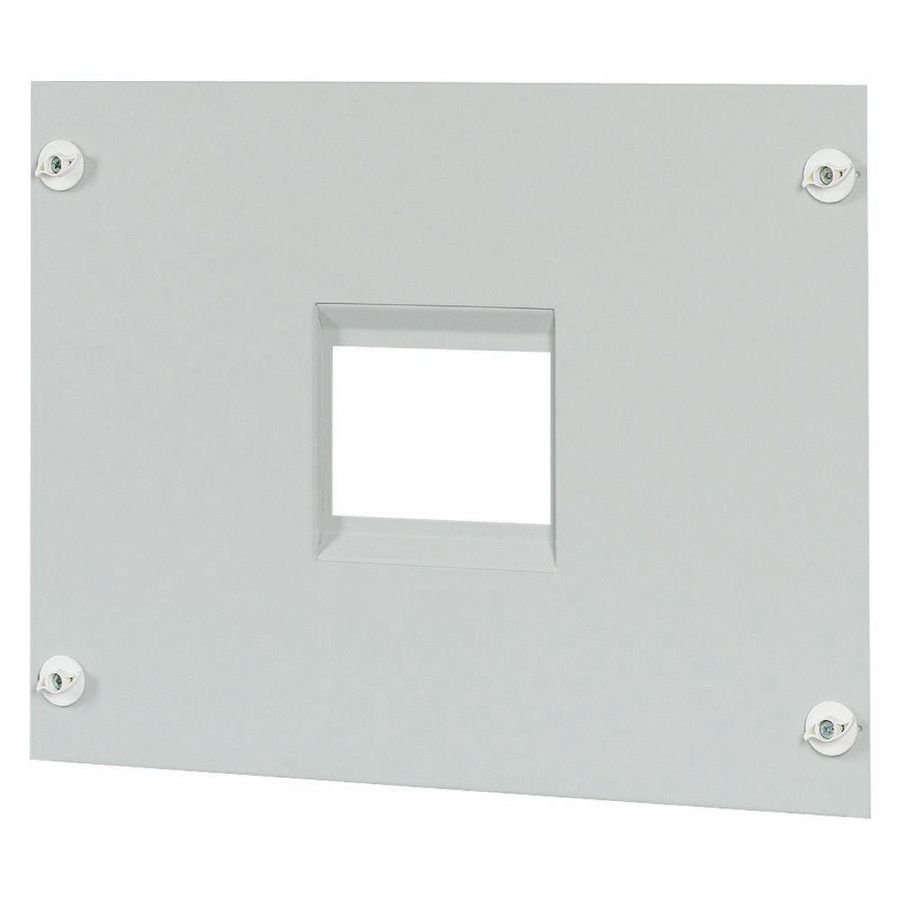 Frontplaat plaatstaal 1xNZM3+XDV vert.aansl. 400x600mm grijs