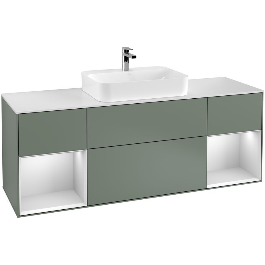Wastafelonderkast Finion 1600x603x501mm Olive Matt Lacquer G451MTGM