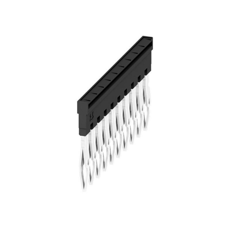 Dwarsverbinder (terminal) Plugged zwart 24 A p: 10, VVE=20