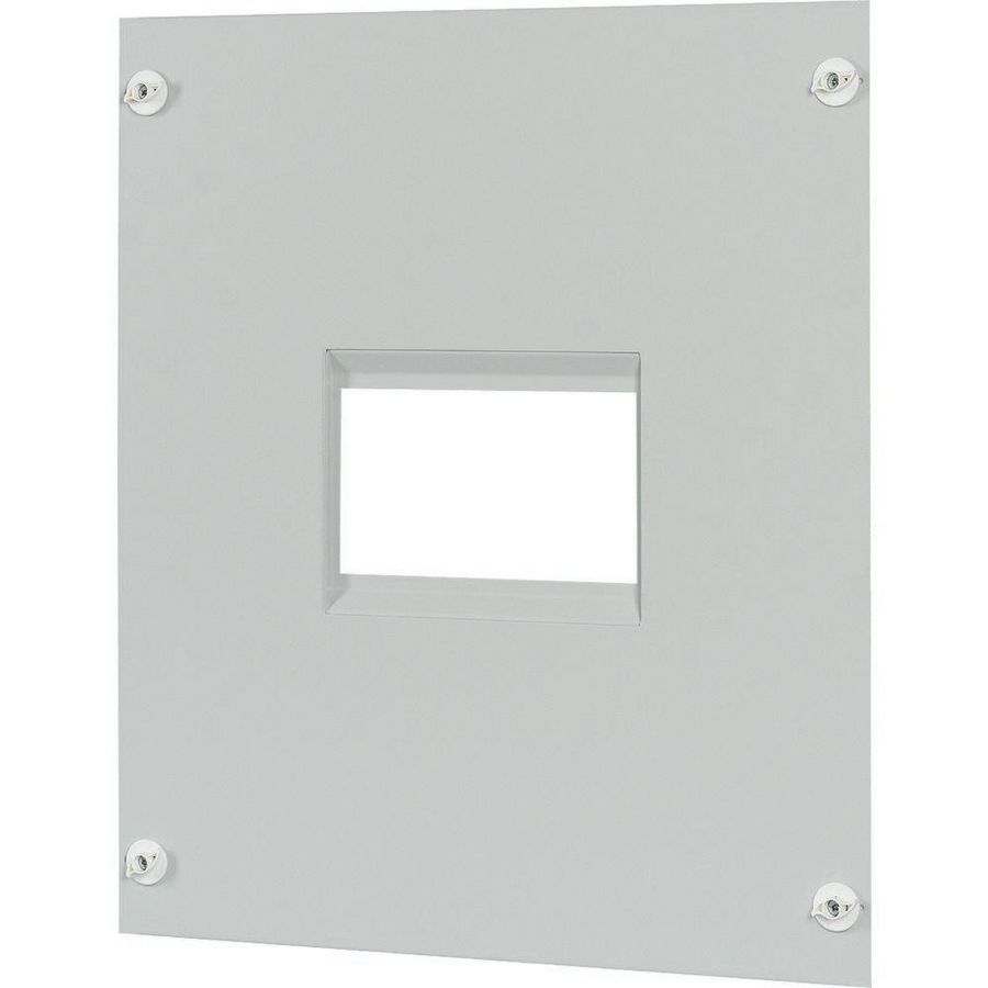 Frontplaat plaatstaal 1xNZM4+XDV vert.aansl. 600x600mm grijs
