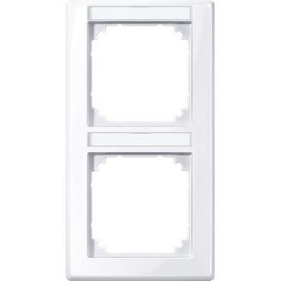 Afdekraam M-Smart 2-voudig Verticaal Tekstveld Actief wit