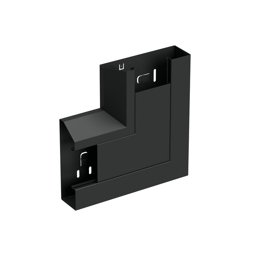 Verticaal hoekstuk wandgoot +D LSU-165V/52 WGX zwart RAL9017