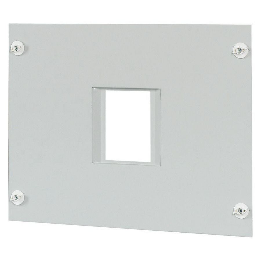 Frontplaat plaatstaal 1xNZM3+XDV hor.aansl. 400x600mm grijs