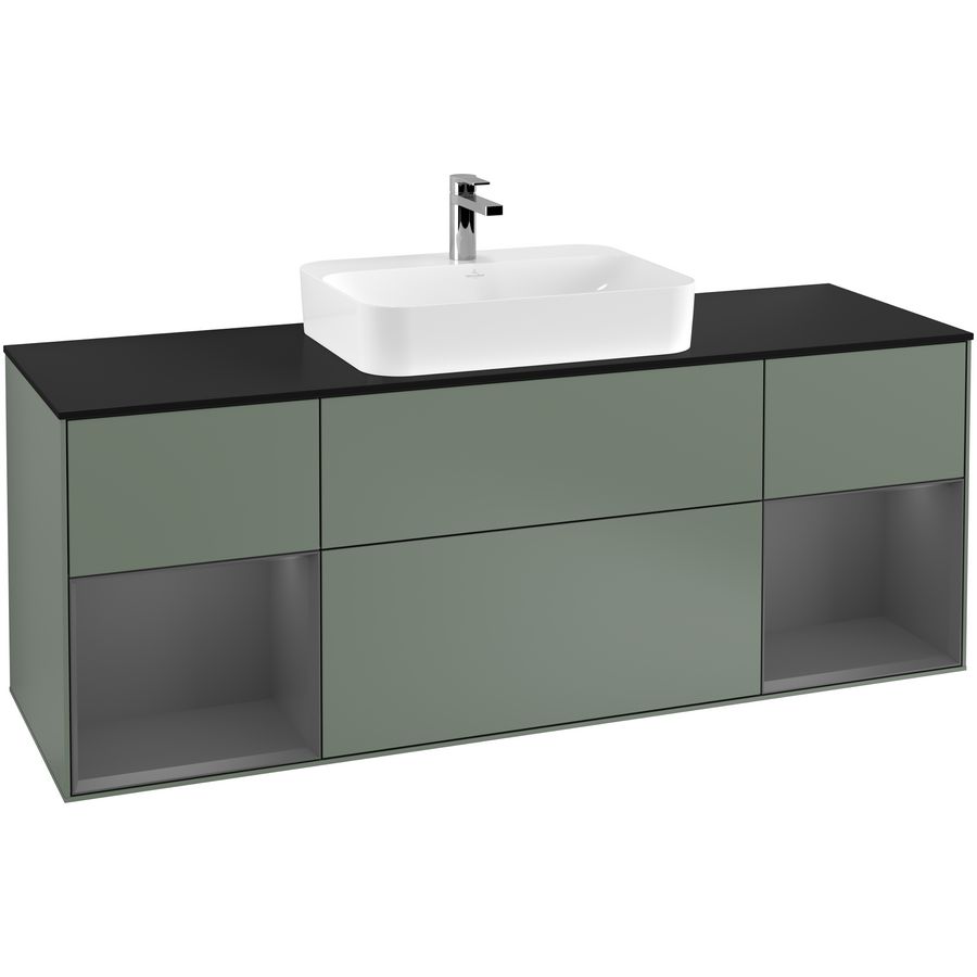 Wastafelonderkast Finion 1600x603x501mm Olive Matt Lacquer G452GKGM