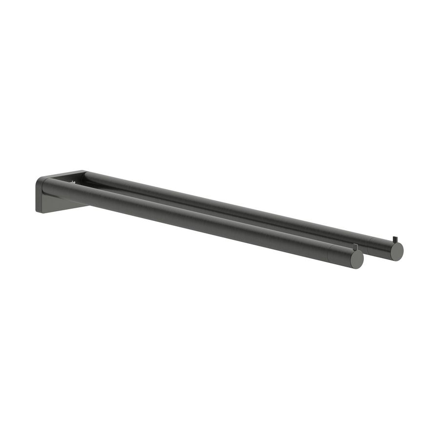 AddStoris S 2-lids handdoekrek Brushed Black Chrome