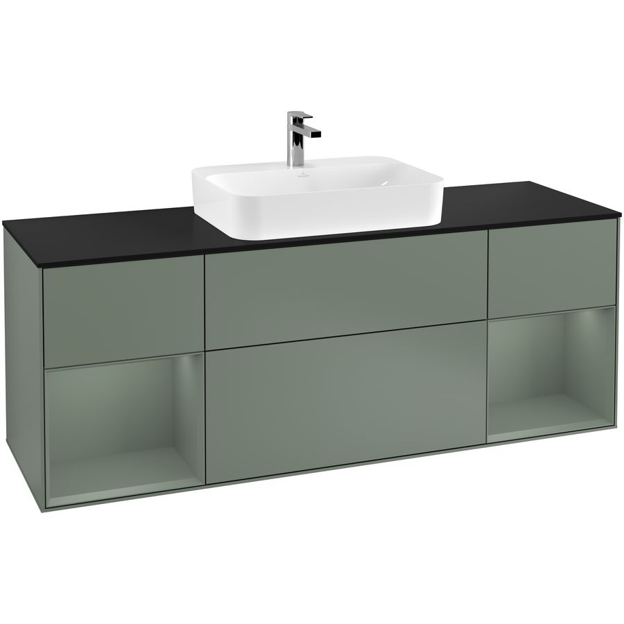Wastafelonderkast Finion 1600x603x501mm Olive Matt Lacquer G452GMGM