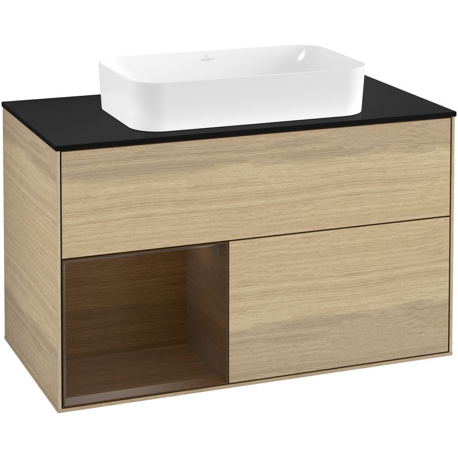 Wastafelonderkast Finion 1000x603x501mm Oak Veneer G242GNPC