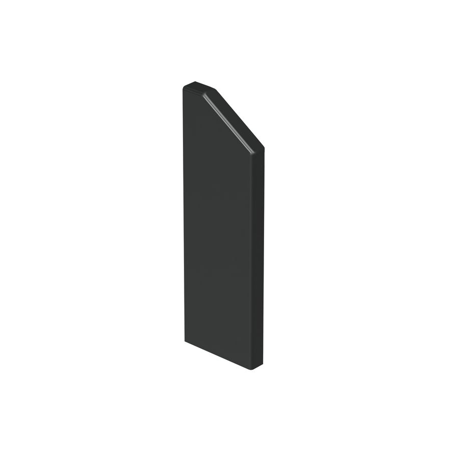 Eindschot wandgoot ESH-165V/52 rechts WGX zwart RAL9017