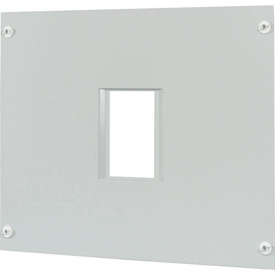 Frontplaat plaatstaal 1xNZM4+XDV hor.aansl. 600x800mm grijs