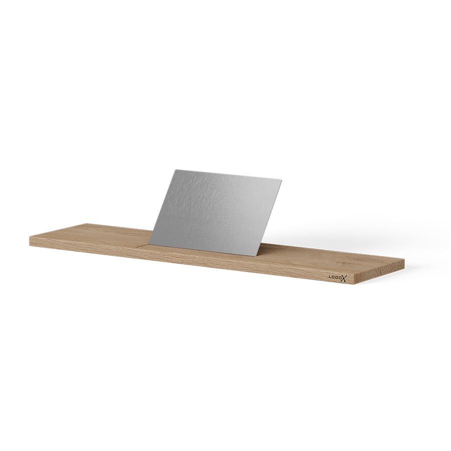 Wooden badplank 880mm massief eiken old grey geborsteld RVS