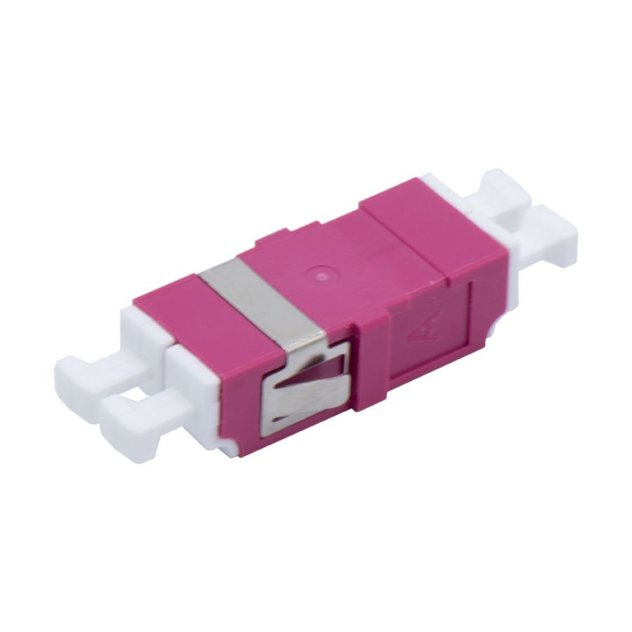 LC ADAPTOR DUPLEX MM OM4 Pink "SNAP-IN"/FLANGELESS