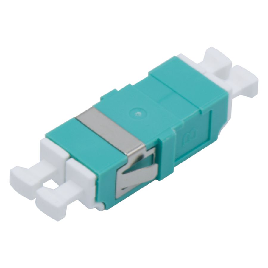 LC ADAPTOR DUPLEX MM OM3 Aqua "SNAP-IN"/FLANGELESS