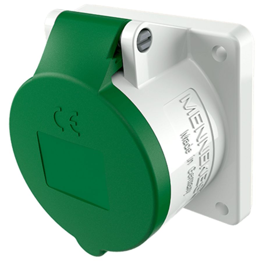 Inbouwwandcontactdoos 16A 4-polig  10H 50V 100Hz IP44 TWIN