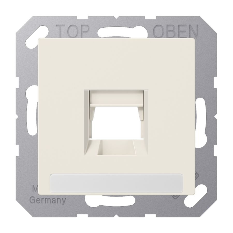 Afdekking AS500 wit 1-voudig tekst-voudig TE-conn.