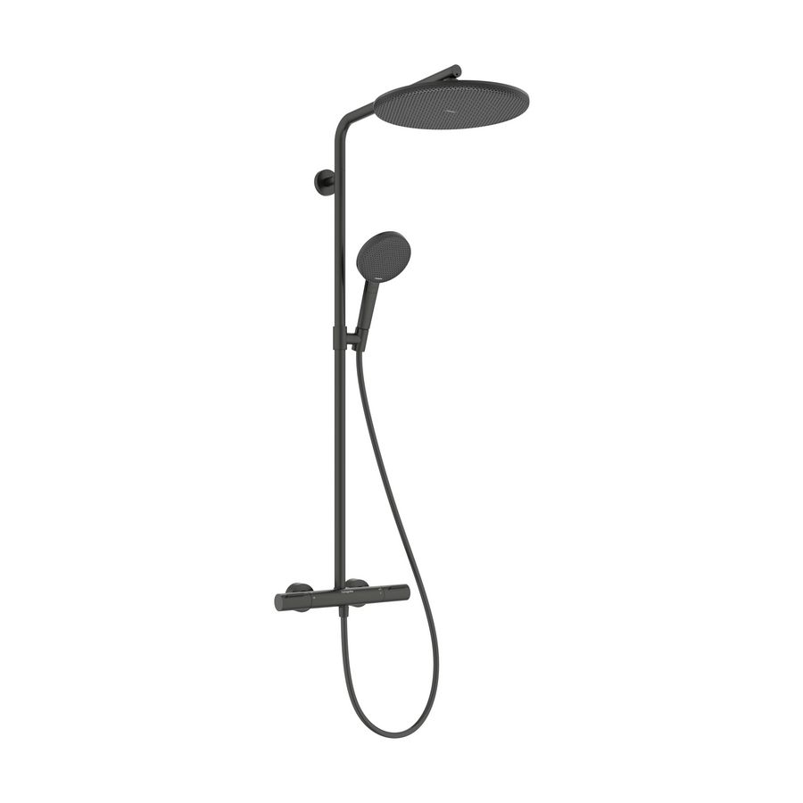 Showerpipe 300 1 straalsoort Ecostat element Raindance Alive S Puro Brushed Black Chrome