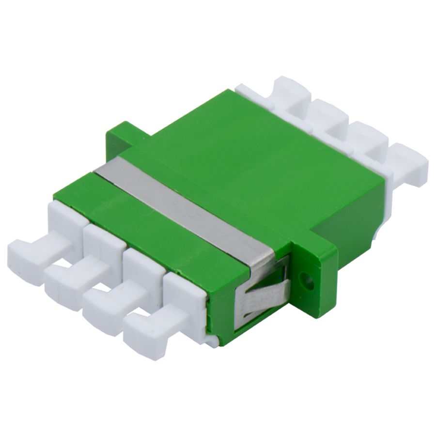 LC/APC ADAPTOR QUAD SM OS2 Green