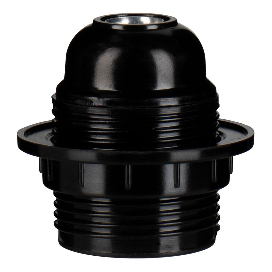 Lamphouder Bakelite threaded E27 ring zwart VVE=10