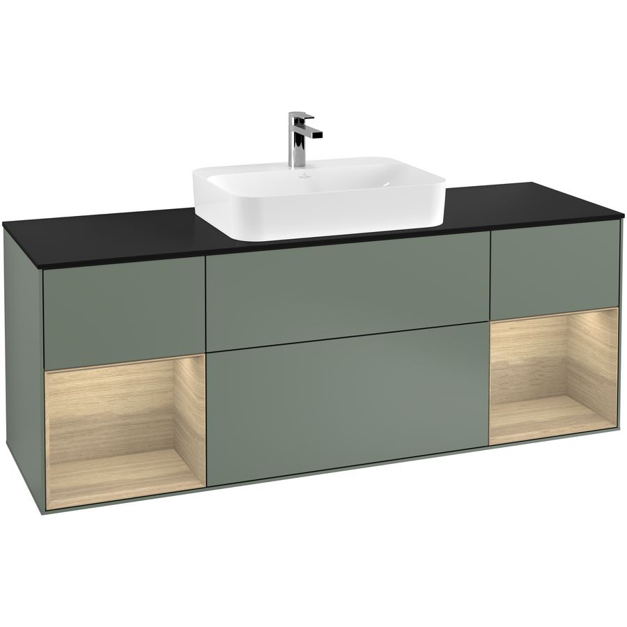 Wastafelonderkast Finion 1600x603x501mm Olive Matt Lacquer G452PCGM