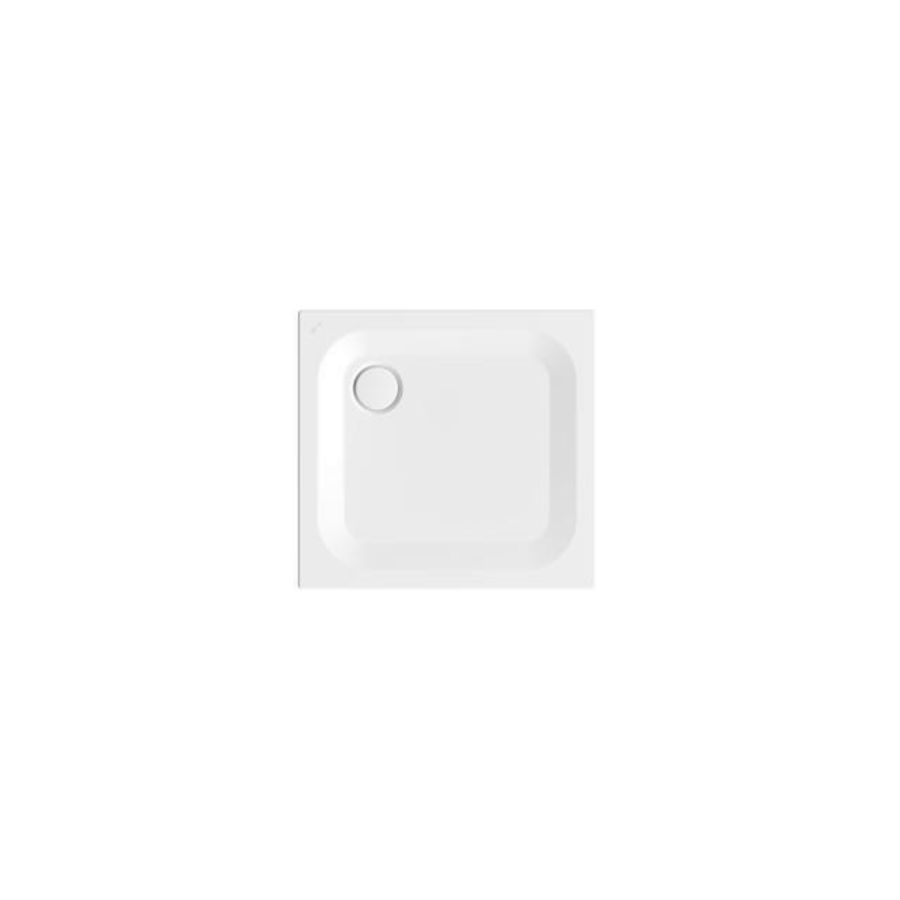 Douchebak geglazuurd staal BetteUltra 800x750x25mm wit AS antislip Sense afvoer Ø90mm