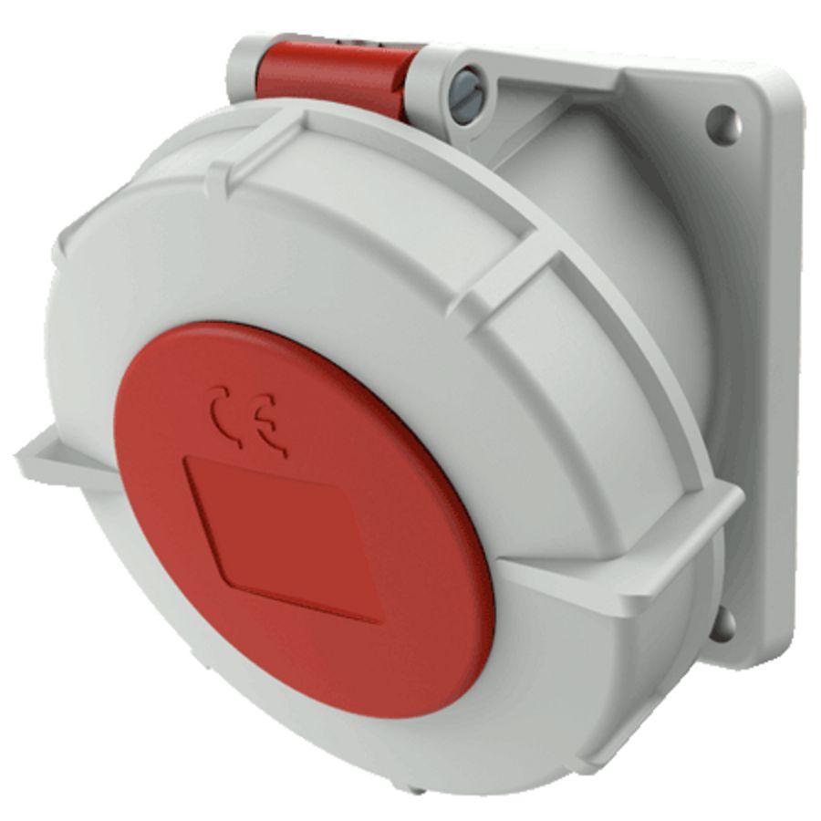 Inbouwwandcontactdoos 32A 5-polig  6H 400V IP67 TwinCONTACT