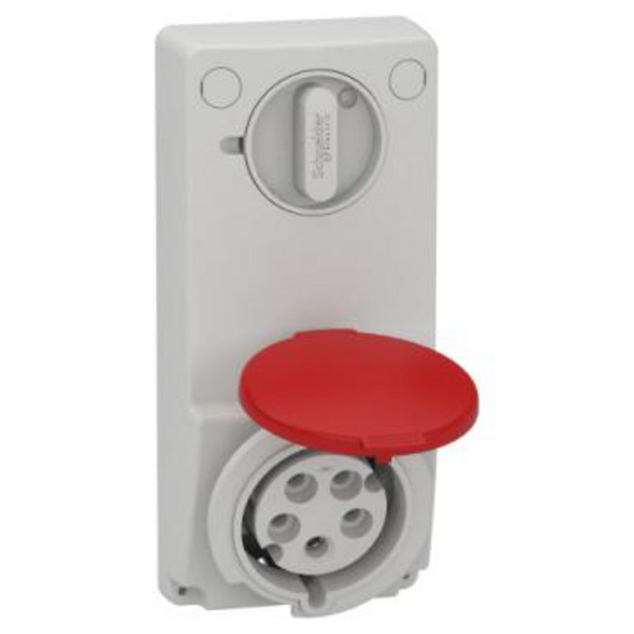 Vergrendelbare inbouwcontactdoos 3P+N+A 32A 380-415VAC