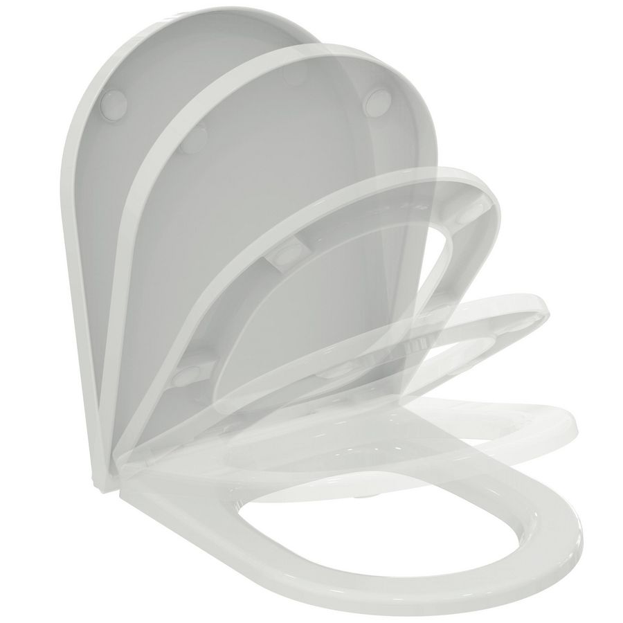 Zitting & deksel Blend Curve wrapover RVS wit extra