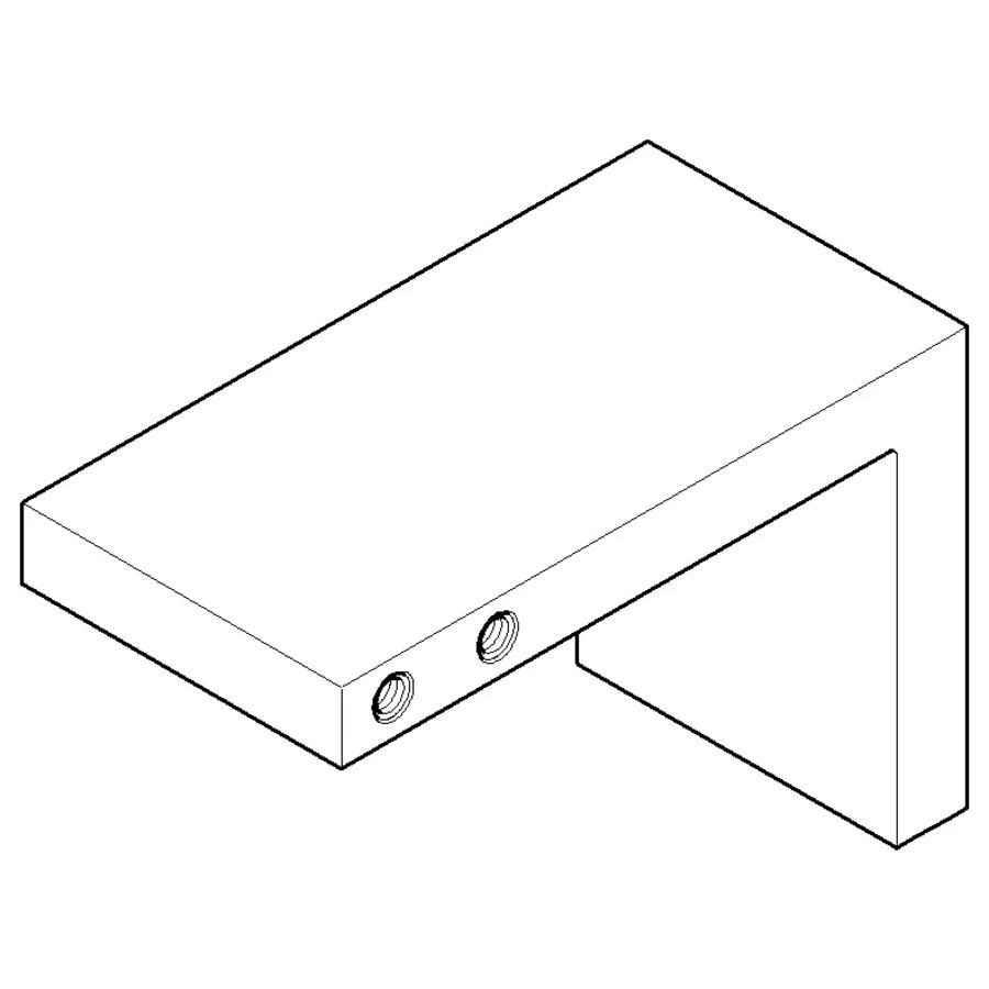 Houder handdoek- en toiletrolhouder li 45x60x90mm Dark plat.