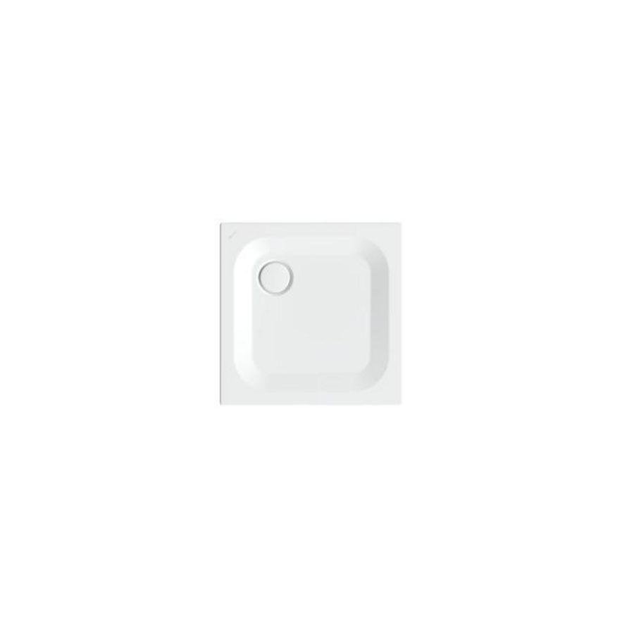Douchebak geglazuurd staal BetteUltra 700x700x25mm wit AS antislip Sense afvoer Ø90mm